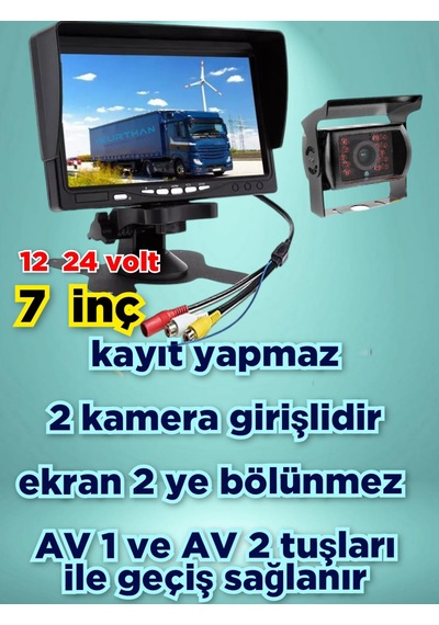 7'' Qled Ips Ekran Ve 1 Adet Metal Kasa Kamera 12 - 24 V