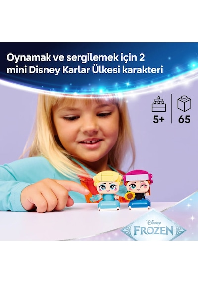 LEGO®  ǀ Disney Princess Karlar Ülkesi Mini Anna ve Elsa 43284 -5 Yaş ve Üzeri Çocuklar için Yaratıcı Oyuncak Yapım Seti (65 Parça)