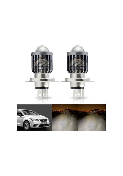 Seat Ibıza Mk3 Uyumlu Mercek Led Xenon Uzun - Kısa Tek Renk Beyaz Şimşek Etkili