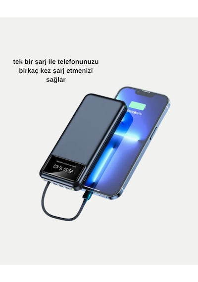 Csmtex Powerbank 20000 Mah Hızlı Şarjlı Led Fenerli Ve 4 Portlu