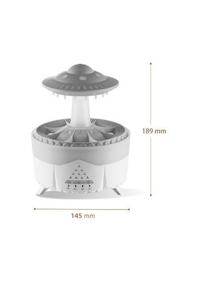 350 Ml Hava Nemlendirici Buhar Makinesi Aroma Difüzörü Ufo Yağmur Efekt Kumandalı Nemlendirici