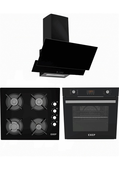Exep Plus Line EF-260 - EO-320 - ED-401 Siyah Ankastre Set