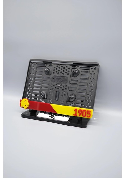 Sarı Kırmızı Taraftar 3d Kabartmalı Pleksi Motor Plakalığı
