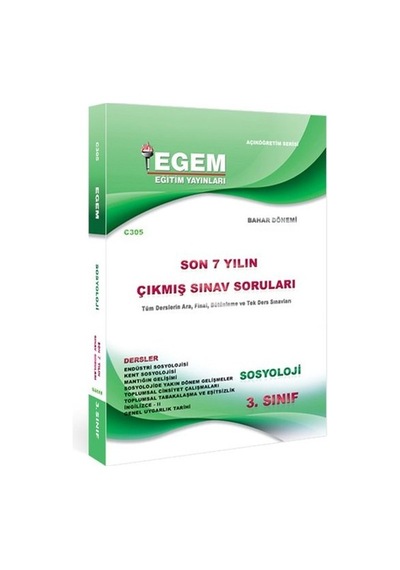 Egem Aöf Anadolu Sosyoloji Ve 3. Sınıf Konu/soru Çıkmış