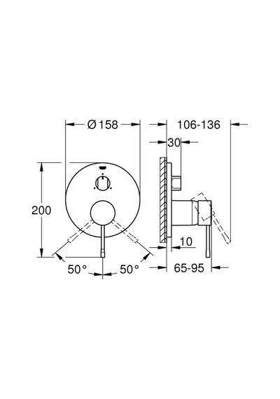 Grohe Essence 24092001 3 Çıkışlı Divertörlü Ankastre Banyo Duş Bataryası Krom