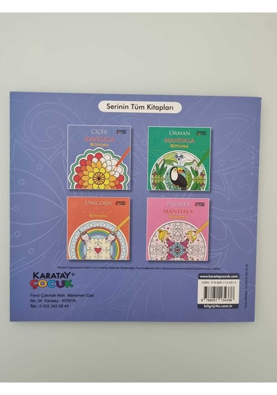 4e Boyama Kitabı Çocuklar İçin Mandala Çiçek Boyama Karatay