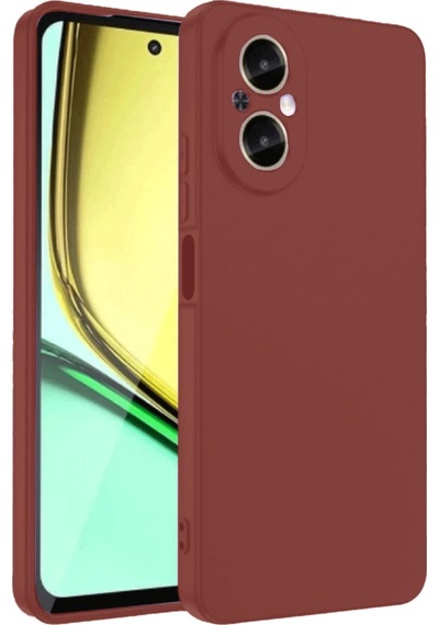 Realme 12 Lite Kılıf First Silikon - Bordo