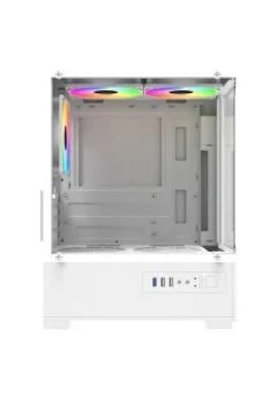 Powerboost M5001w 500w 3 12cm Rainbow Fan Usb 3.0 Seaview Matx Gaming Beyaz Kasa