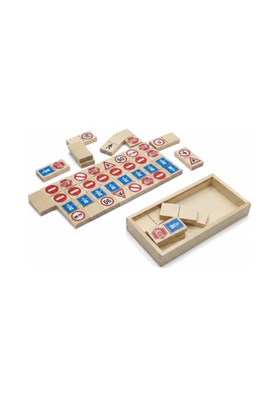 Ahşap Trafik İşaretleri Domino Oyunu