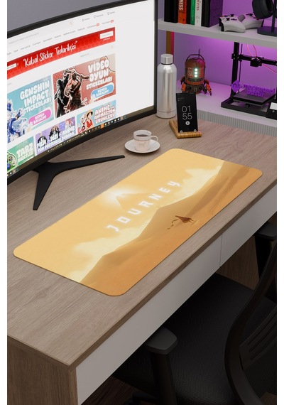 Journey Kaymaz Dikişli Kauçuk Oyuncu Mousepad V2 - 70x30 Xl Gaming Mouse Pad Fare Altlığı