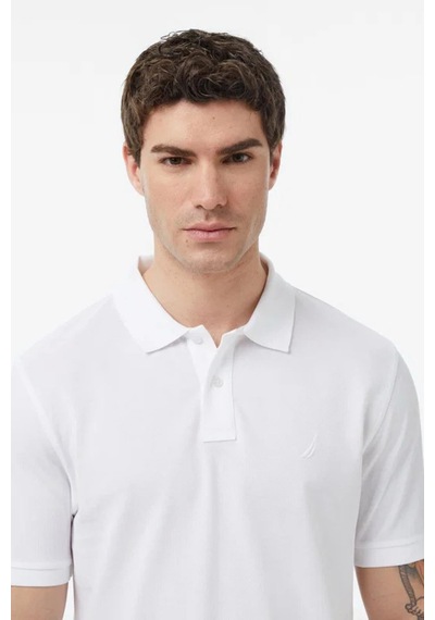 Nautica Erkek Beyaz Regular Fit Polo Yaka T-shirt-14612