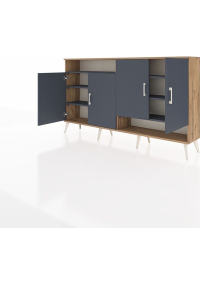 Arges Konsol 6 Raflı 4 Kapaklı 176x30x99 Çam-antrasit Antrasıt/antrasıt - Atlas Çam Arges Konsol 6 Raflı 4 Kapaklı 176x30x99 Çam-antrasit Antrasıt/antrasıt - Atlas Çam