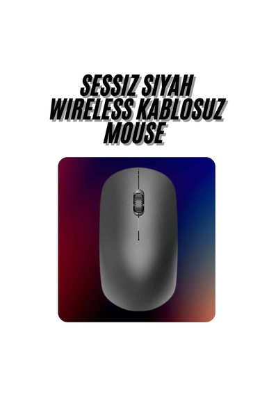 Kablosuz Bağlantı Yüksek Hassasiyetli Kablosuz Wireless Siyah Mouse Mi