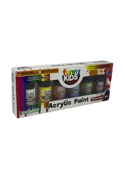 Funny Kids Akrilik 20 Ml 6 Lı Set 1900 Çok Renkli