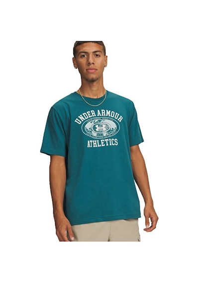 Under Armour Ua M 60/40s Armor Globe Ss Erkek Günlük Tişört 6009261-338 Yeşil Yeşil
