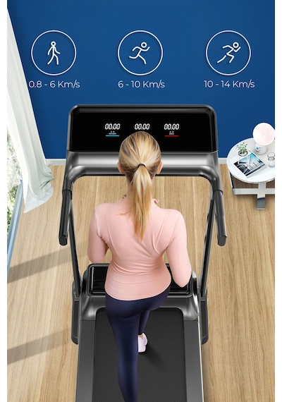 Relax Premium 14 Km Hız Bluetoothlu Uygulama Bağlantılı Katlanabilir Yürüme Ve Koşu Bandı 2.5 Hp Motor