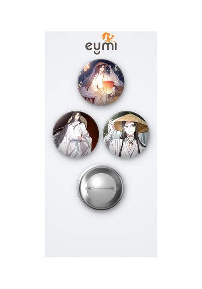 Heaven Official's Blessing Tgcf Xie Lian 3'lü Metal Rozet Seti 58mm İğneli Buton Çanta Yaka Rozeti Çok Renkli
