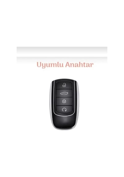Autohan Keys Chery Tiggo 8 Pro, Omoda 5, Tiggo 7 Avantgarde Araç Anahtarı Koruma Kılıfı, Siyah-