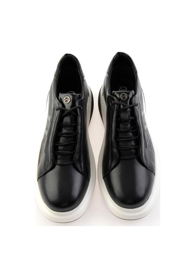 Bambi Siyah Hakiki Deri Erkek Sneaker E01398095003 Siyah