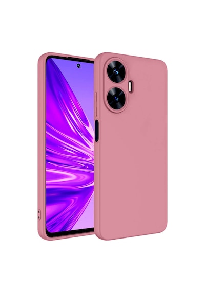 Realme C55 Kılıf Yumuşak Silikon Kamera Korumalı Lansman Pazarplus Lila