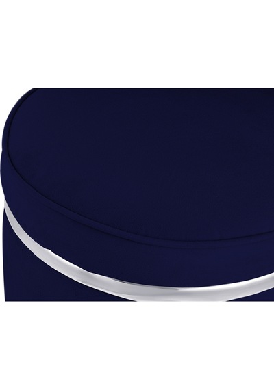 Zerafet Silver Kaplama Luxery Puf-mavi Babyface Kumaş Pofuduk Oturma Pufu&makyaj Pufu&bench