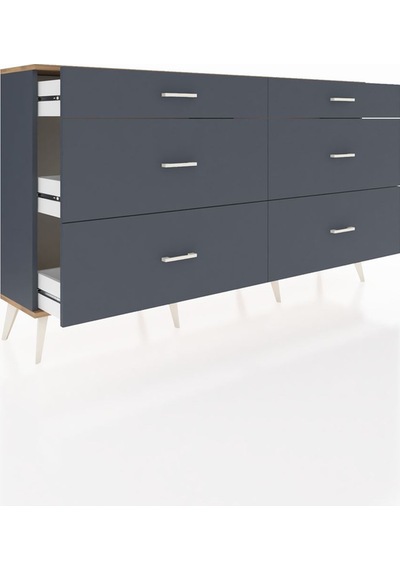 Arges Konsol 6 Çekmeceli 176x30x99 Antrasit-çam/antrasit Antrasit-çam/antrasit Arges Konsol 6 Çekmeceli 176x30x99 Antrasit-çam/antrasit Antrasit-çam/antrasit