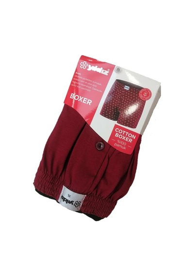 Yıldız Erkek Taşma Lastik Düz Renk Penye Boxer Short 43 001