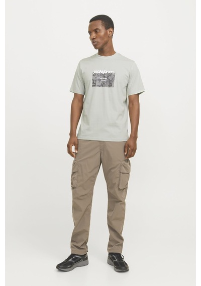 Jack & Jones Jcotarmac Camo Front Tee Ss Crew Neck Ln Yeşil Renkli Jack & Jones Jcotarmac Camo Front Tee Ss Crew Neck Ln Yeşil Renkli