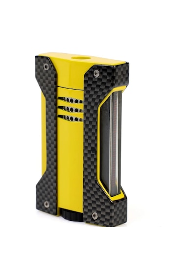 Conquistador Tek Torch Pürmüz Karbon Sarı Defi Extreme Dizayn Metal Puro Çakmağı Cnq-021