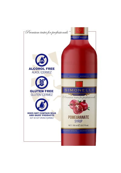 Simoenlli Kahve Şurubu Nar Aromalı 700 ML + Pompa Simonelli