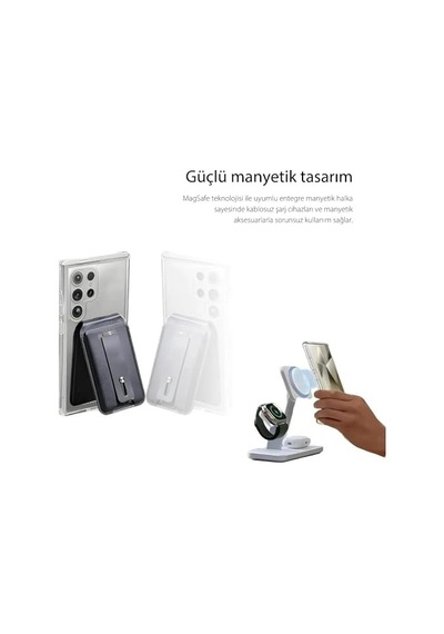 Tr Samsung Galaxy S23 Ultra Magsafe Uyumlu Şeffaf Kılıf Manyetik Kablosuz Şarj Destekli, Darbe Emici Ve Dayanık Diğer