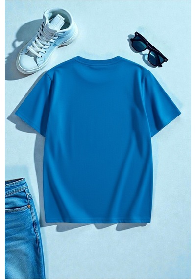 Uyguntarz Unisex The Weeknd Baskılı Tasarım Tshirt Mavi