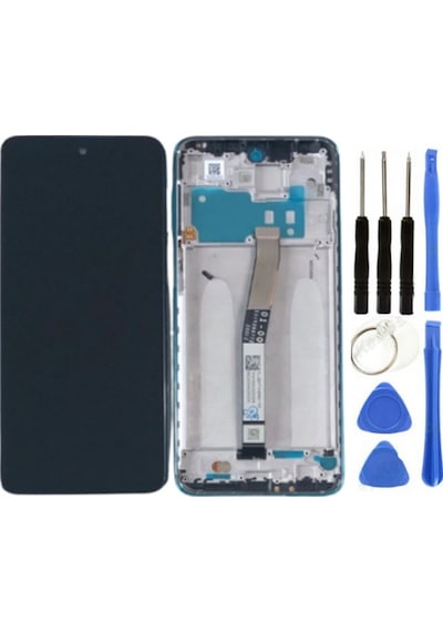 Redmi Note 9s Uyumlu A Kalite Çıtalı Lcd Ekran Dokunmatik Yeşil + Tamir Seti
