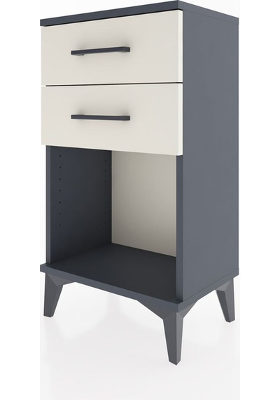 Arges Komodin 4 Çekmeceli 44x30x80 Antrasit-aytaşı Antrasit