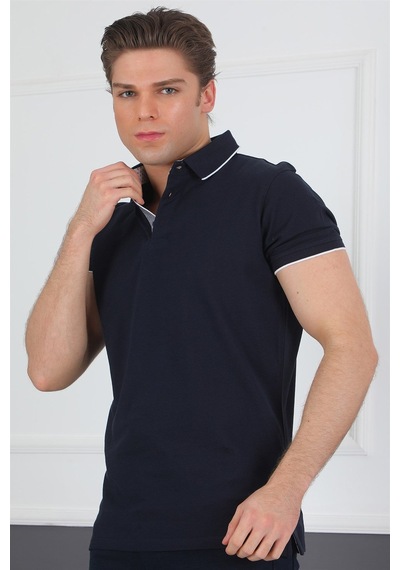 T8579 Dewberry Erkek T-shırt-lacivert Lacivert