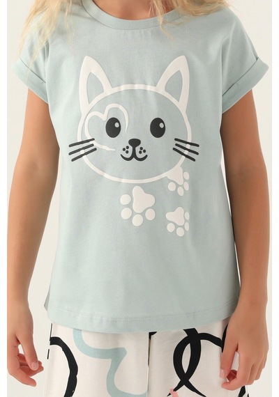 Roly Poly 3397 Cat Kız Çocuk Şort Takım 001