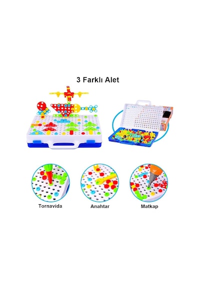 3D Yaratıcı 237 Parça Matkaplı Aktivite Çantası