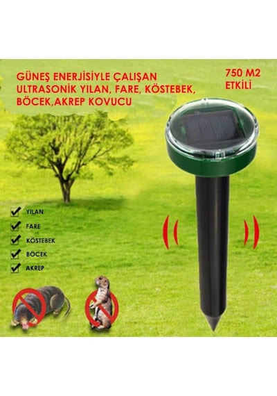 Köstebek Akrep Yılan Böcek Kovucu Güneş Enerjili Pil Gerekmez