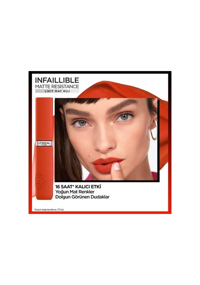 L'Oréal Paris Infaillible Matte Resistance Likit Mat Ruj 400 Spill The Tea