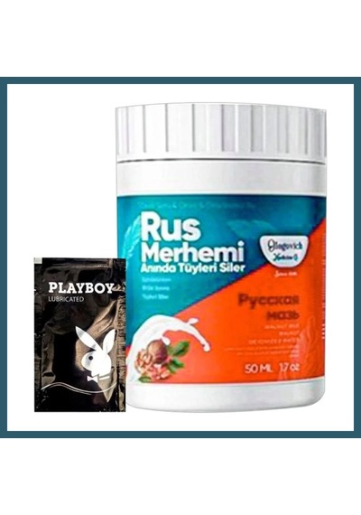 Bezos Süper Playboy Turquoise Ceviz & Ceviz Sütü Rus Merhemi 50 Ml Tüy Dökücü Krem + 1 Armağan Jel Ob