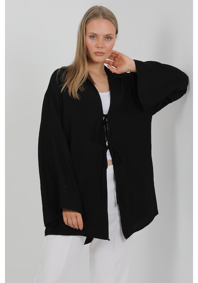 Doğal Viskon Kumaş Cepli Bağcıklı Kadın Kimono 1167 Hafif, Dökümlü, Akışkan, Yazlık Model Siyah Doğal Viskon Kumaş Cepli Bağcıklı Kadın Kimono 1167 Hafif, Dökümlü, Akışkan, Yazlık Model Siyah