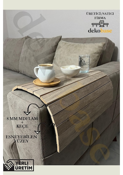Atlantik Çam 4 Adet Çok Amaçlı Koltuk Kenar Sehpası, Supla, Yemek Servis Altlığı Atlantik Çam