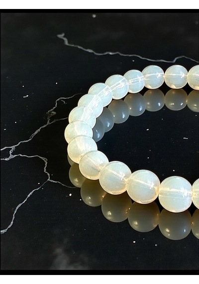 Opal Taşı Bileklik Doğaltaş Bileklik Opal Taşı Ay Taşı 8mm - Kutu Hediyeli Çok Renkli