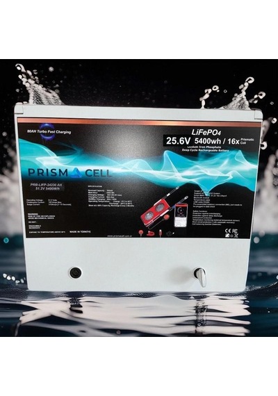 Prismacell Lifepo4 210ah 25.6 Volt Prizmatik Smart Bluetooth 5400 Watt Akü Turbo Chargıng Solar Akü