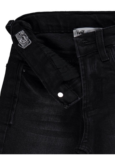 Civil Boys Basic Çizgili 2-5 Yaş Pantolon Kot - Gri Füme