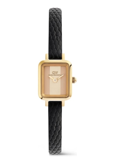 Daniel Wellington Quadro Mini Black Lizard Conwy Gold Dw00600957 Kadın Kol Saati Altın