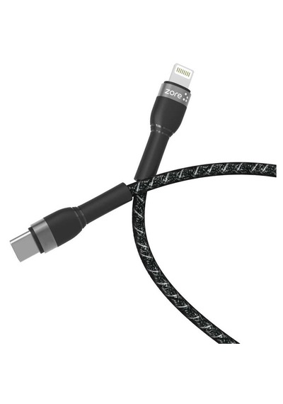 Siyah Shira Serisi Type-c To Lightning Pd Kablo 30 Cm-zore
