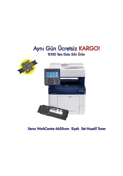 Xerox Workcentre 6655 Siyah Uyumlu Toner - 106R02755 N11.39487