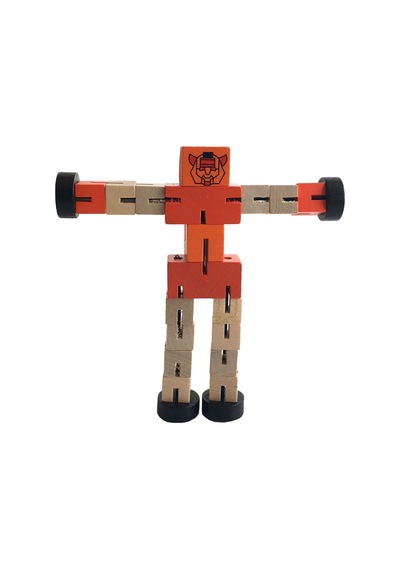 Bak Gel Al Küçük Boy Ahşap Robot Adam - 0102k01001501