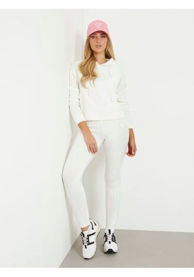 Guess New Alisa Kadın Aktif Scuba Kadın Sweatshirt V2yq08k7uw2 Ekru
